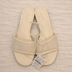 J.Crew white mesh slide sandals Size US 7
